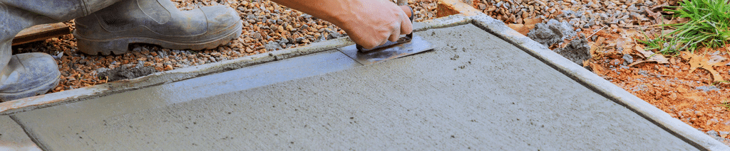 concrete calculator - finishing a small concrete slab poured over a gravel base