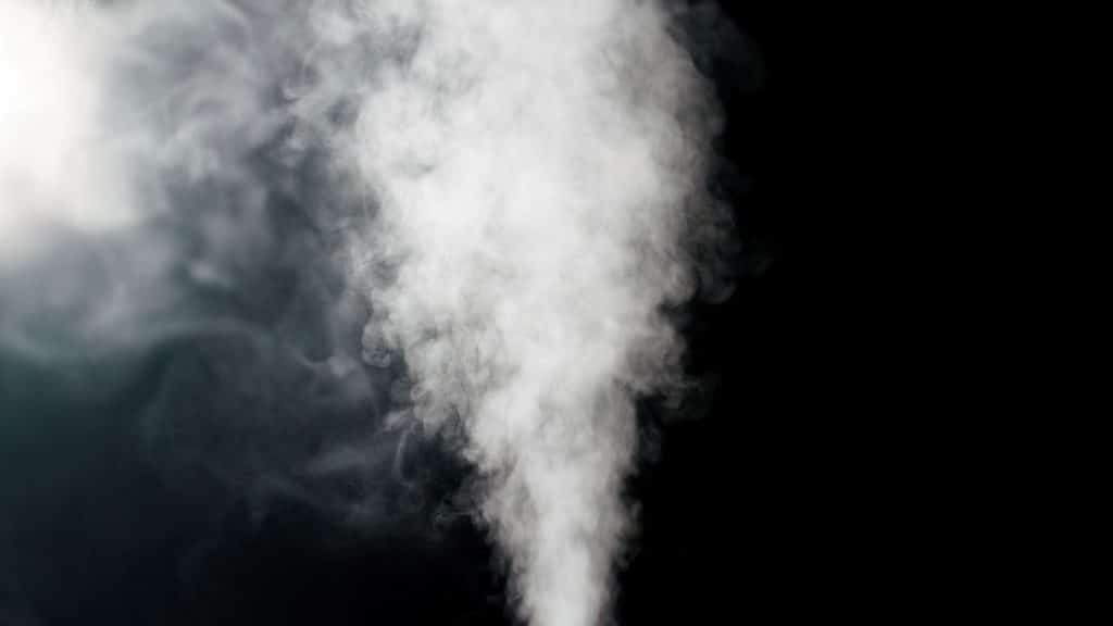 humidifier mist adding moisture to dry winter air